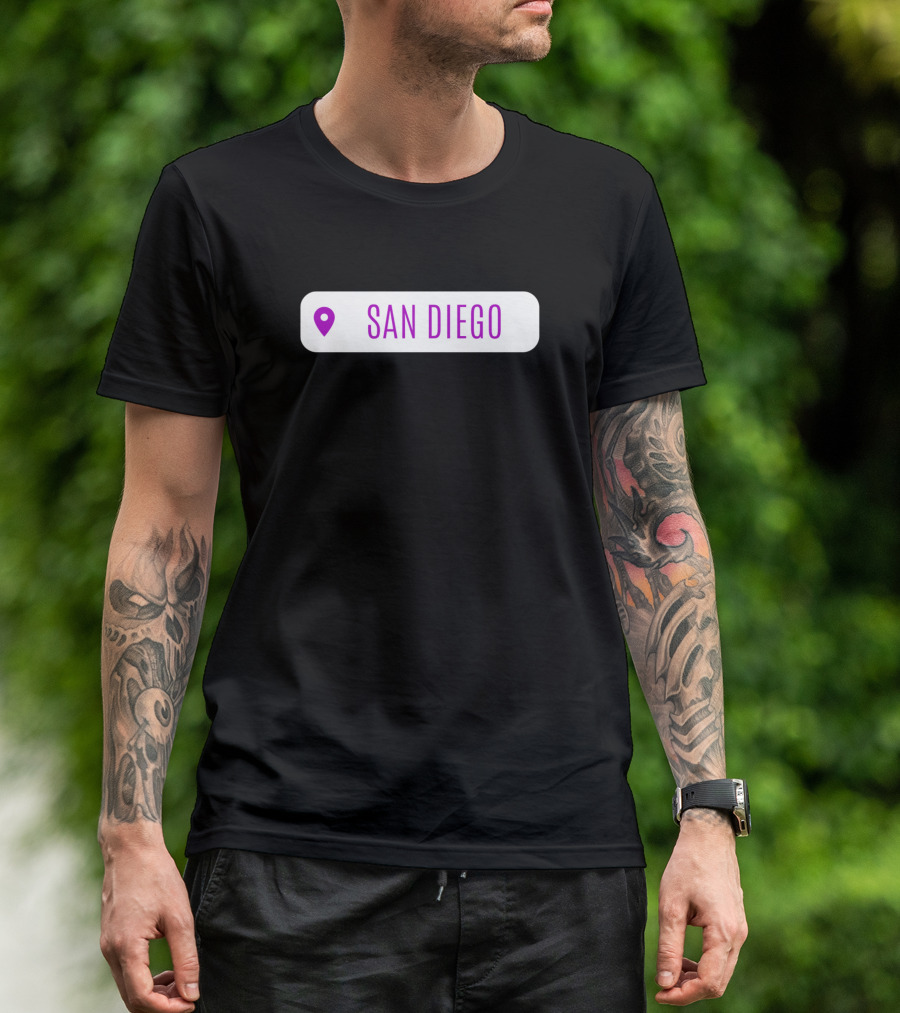 San Diego City Instagram Location Birthday T-Shirt