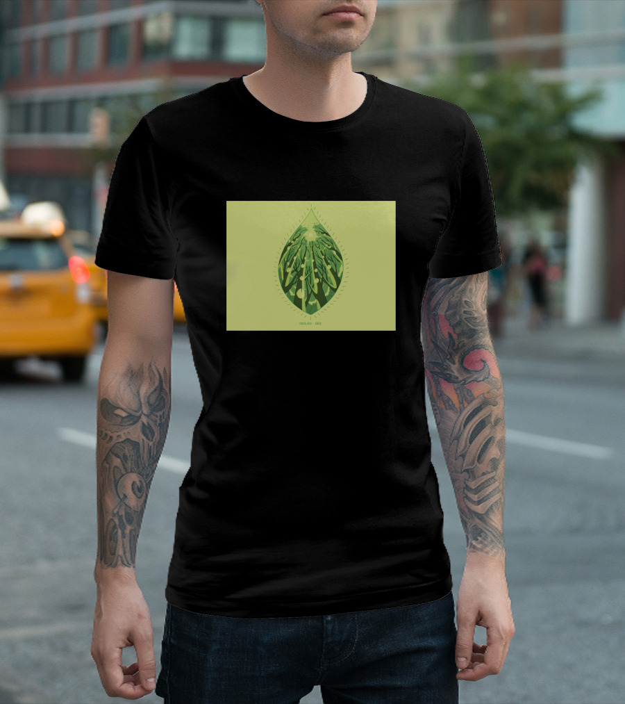 Woodland Gaze Leaf Nature Green T-Shirt