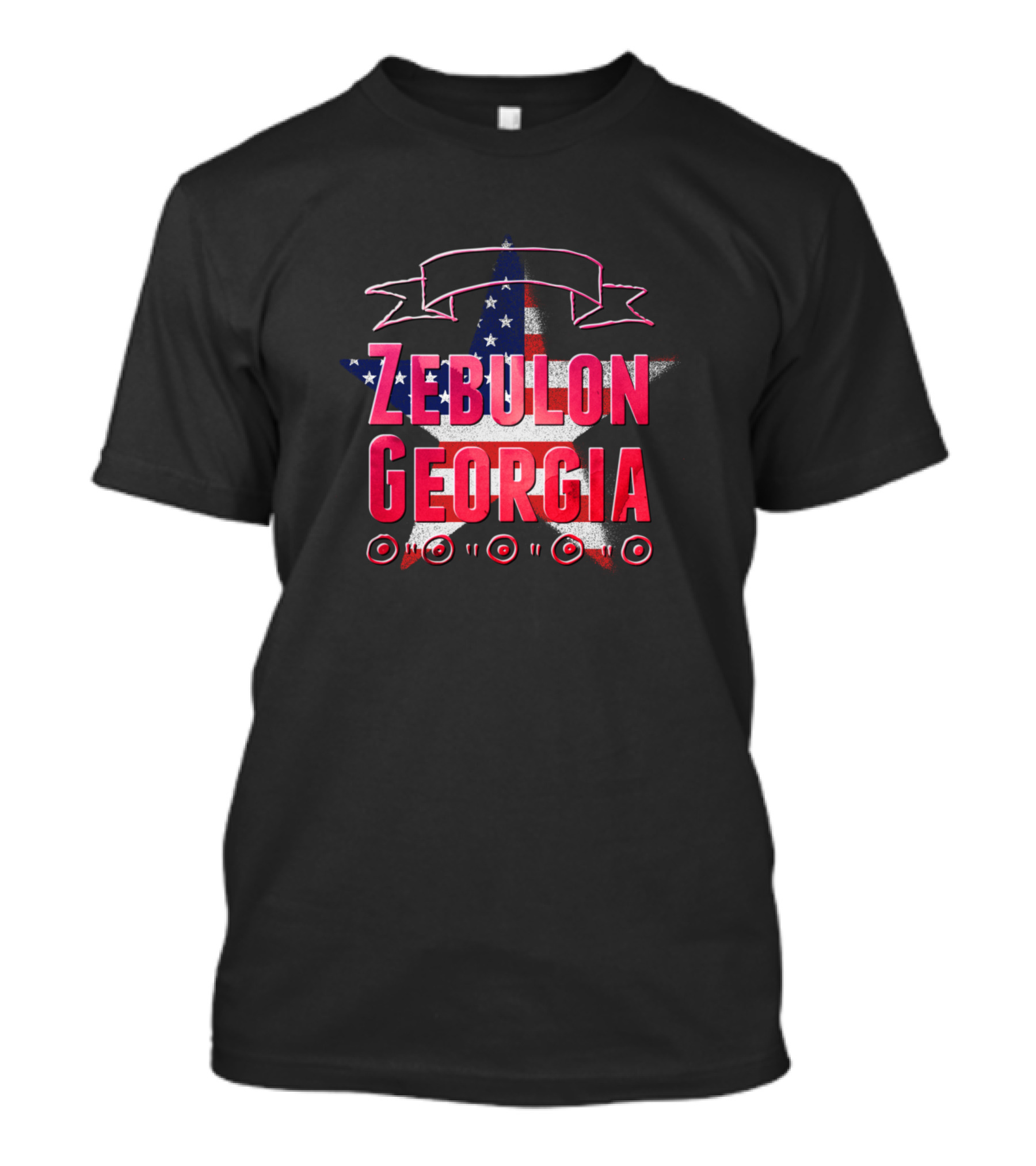 Zebulon Georgia Patriotic Star Banner Flag T-Shirt