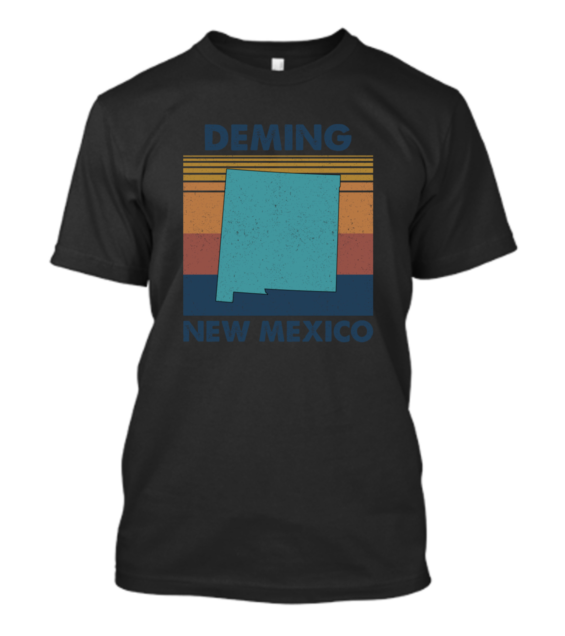 Deming New Mexico Vintage Sunset State Outline Retro T-Shirt