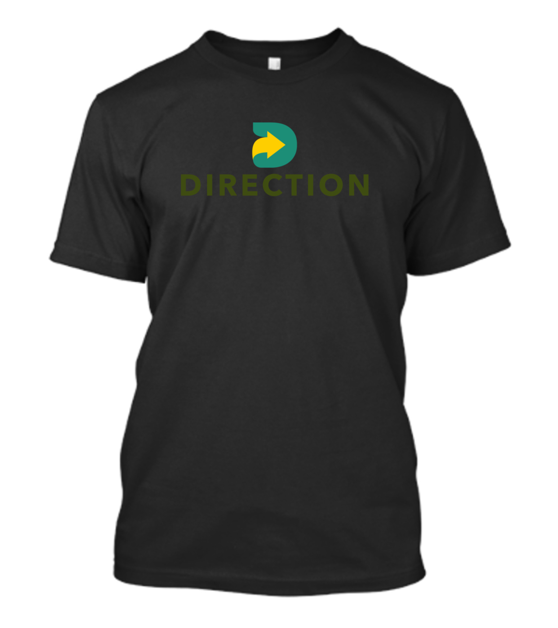 Direction Arrow Icon With Green And Yellow Elements T-Shirt