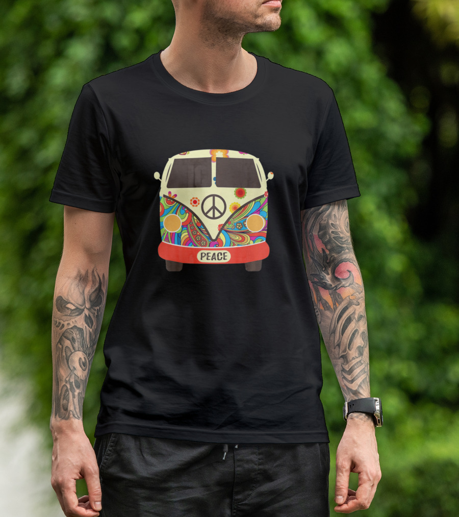 Peace Hippie Van Hippy Vintage Costume T-Shirt