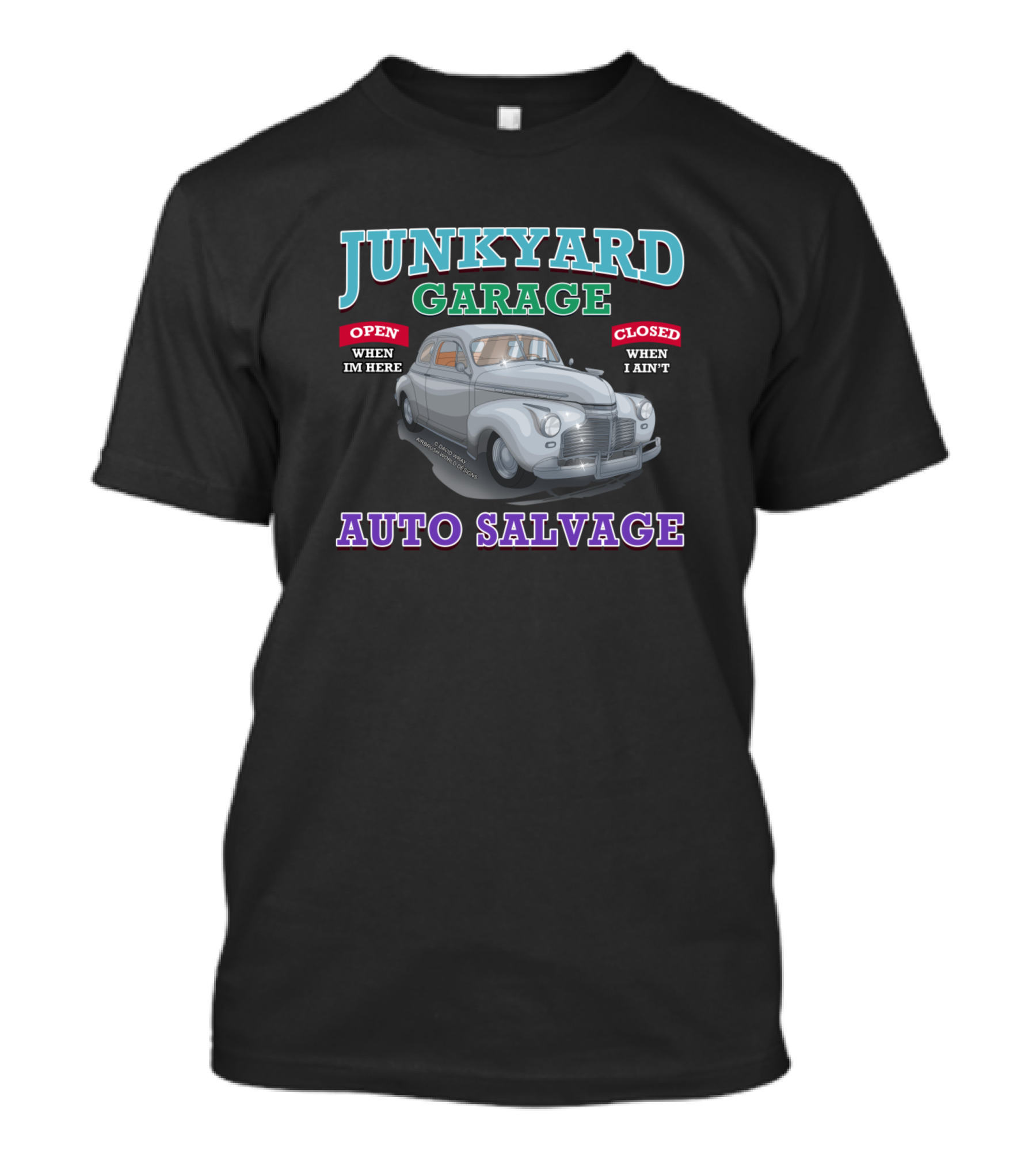 Junkyard Garage Auto Salvage Classic Car Hot Rod Novelty T-Shirt