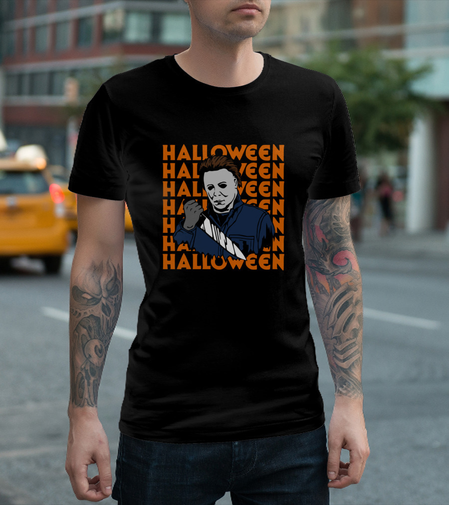 Halloween Michael Myers Knife Iconic Horror Movie Villain T-Shirt