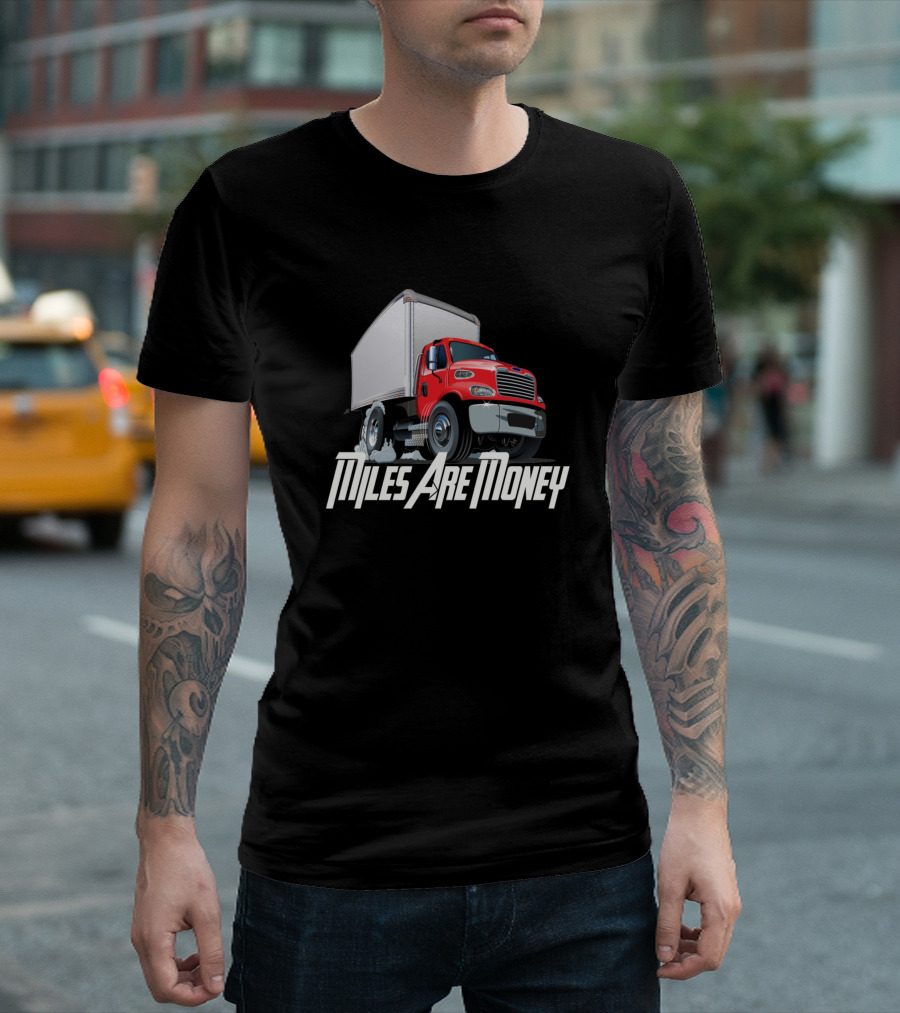 Miles Are Money Red Truck Graphic T-Shirt