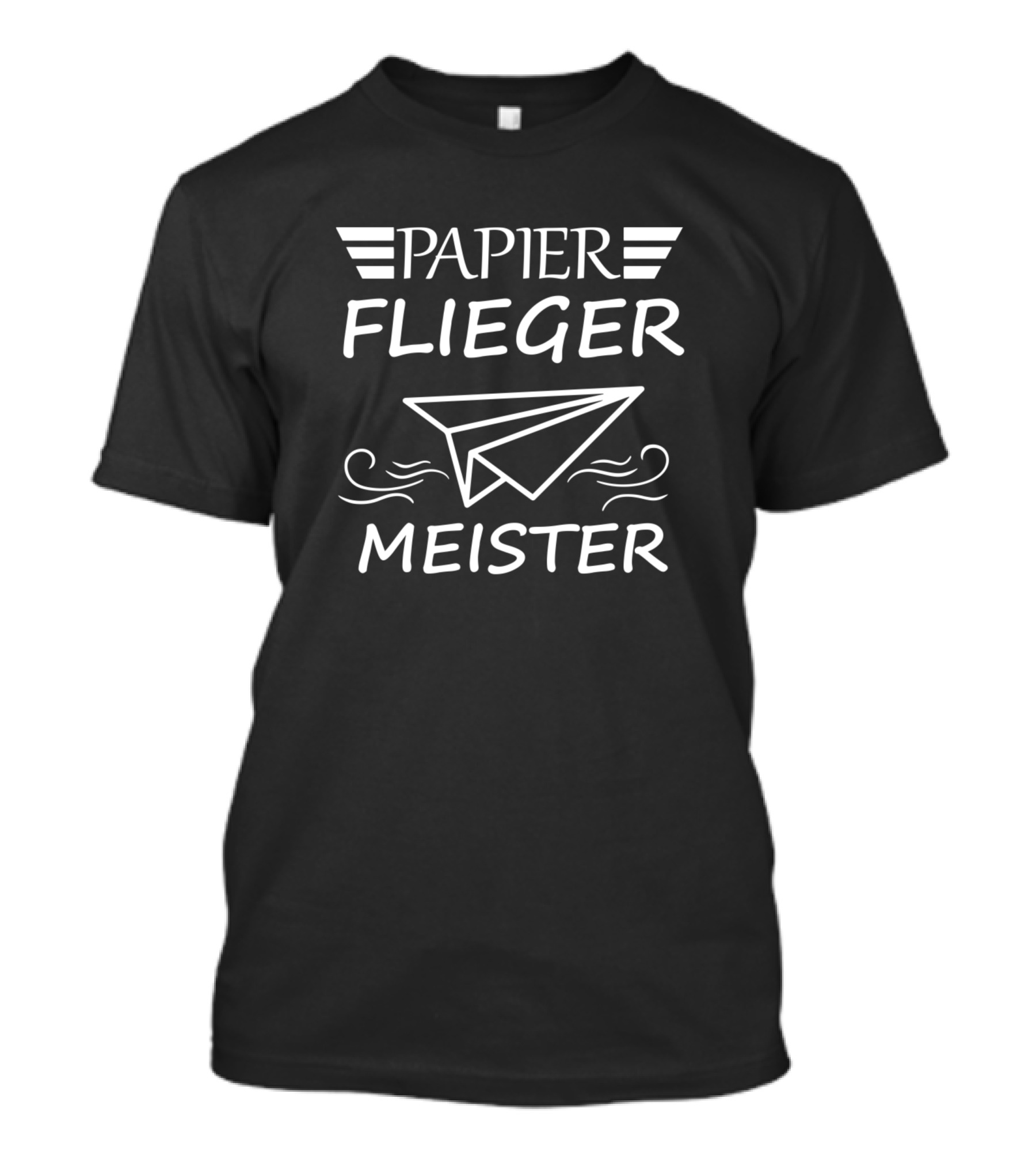 Papier Flieger Meister Flugzeug Paper Airplane Pilot T-Shirt