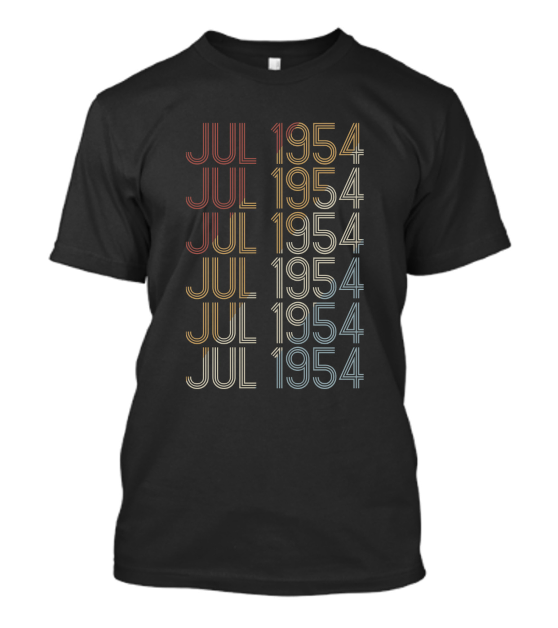 Jul 1954 Retro Vintage July 1954 Birthday T-Shirt