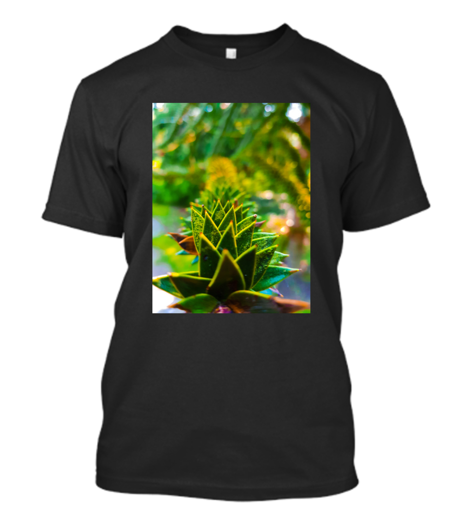 Spiky Road Macro Leaf Nature Green Texture Wallpaper T-Shirt