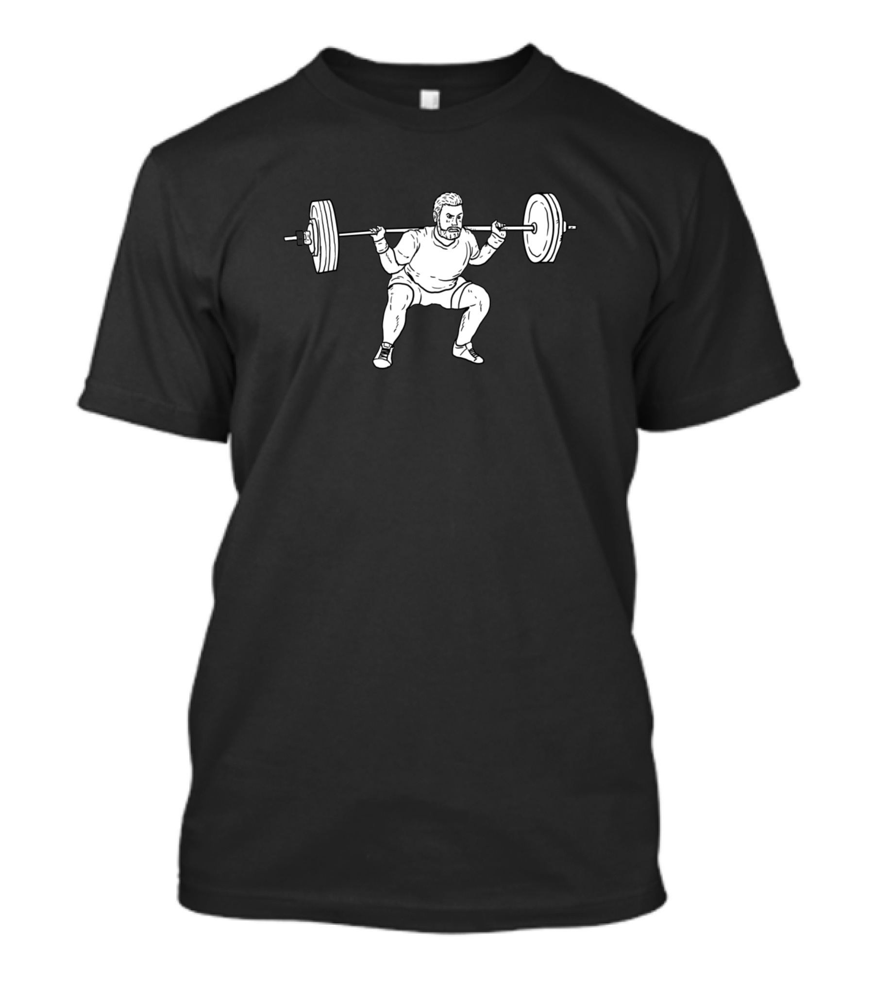 Squat Powerlifting Training Bodybuilding Barbell Lifter T-Shirt