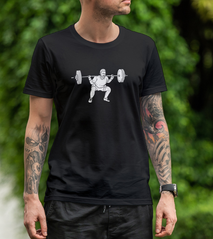 Squat Powerlifting Training Bodybuilding Barbell Lifter T-Shirt