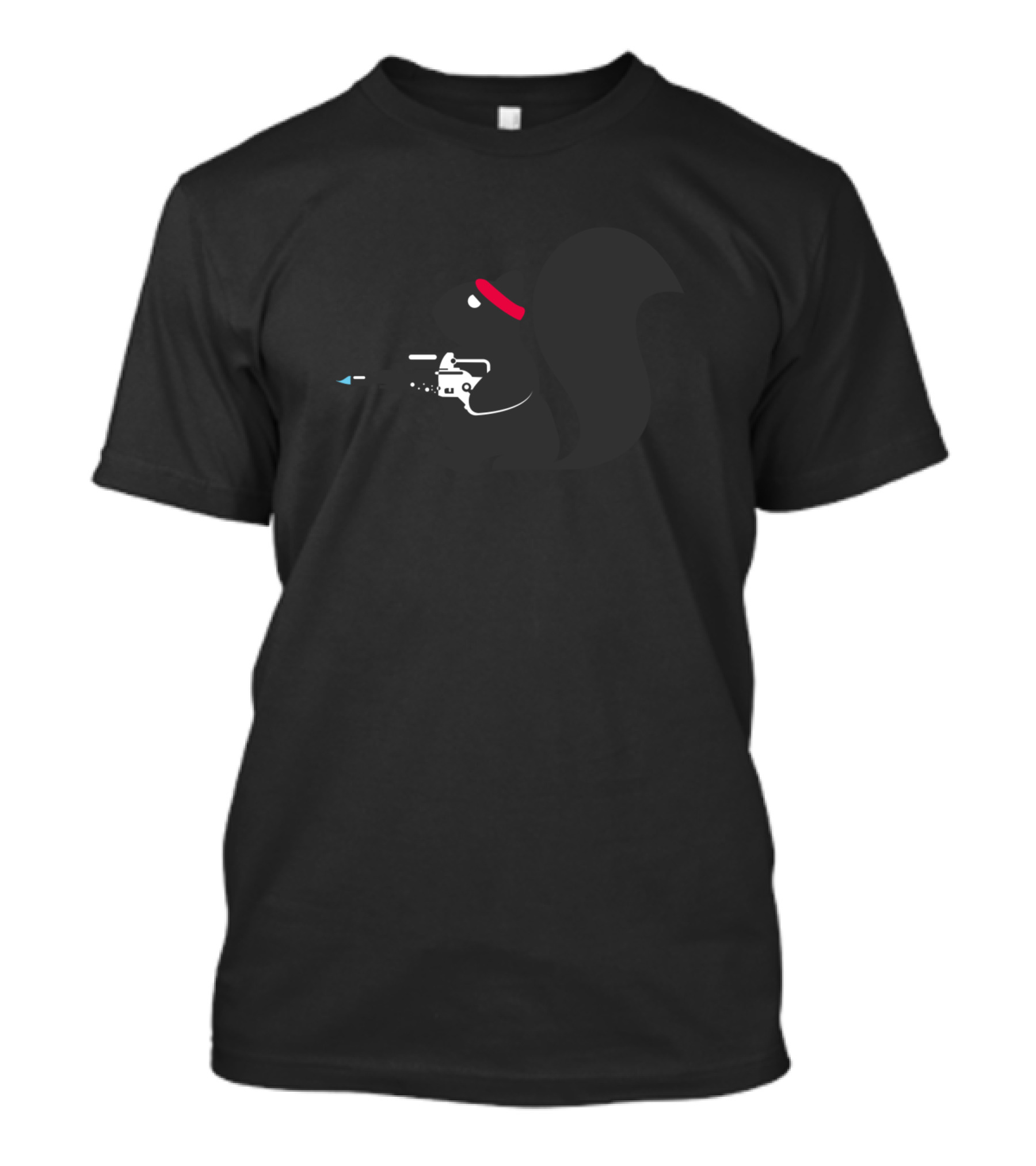 Squirrel Rage Armed Warrior With Headband T-Shirt