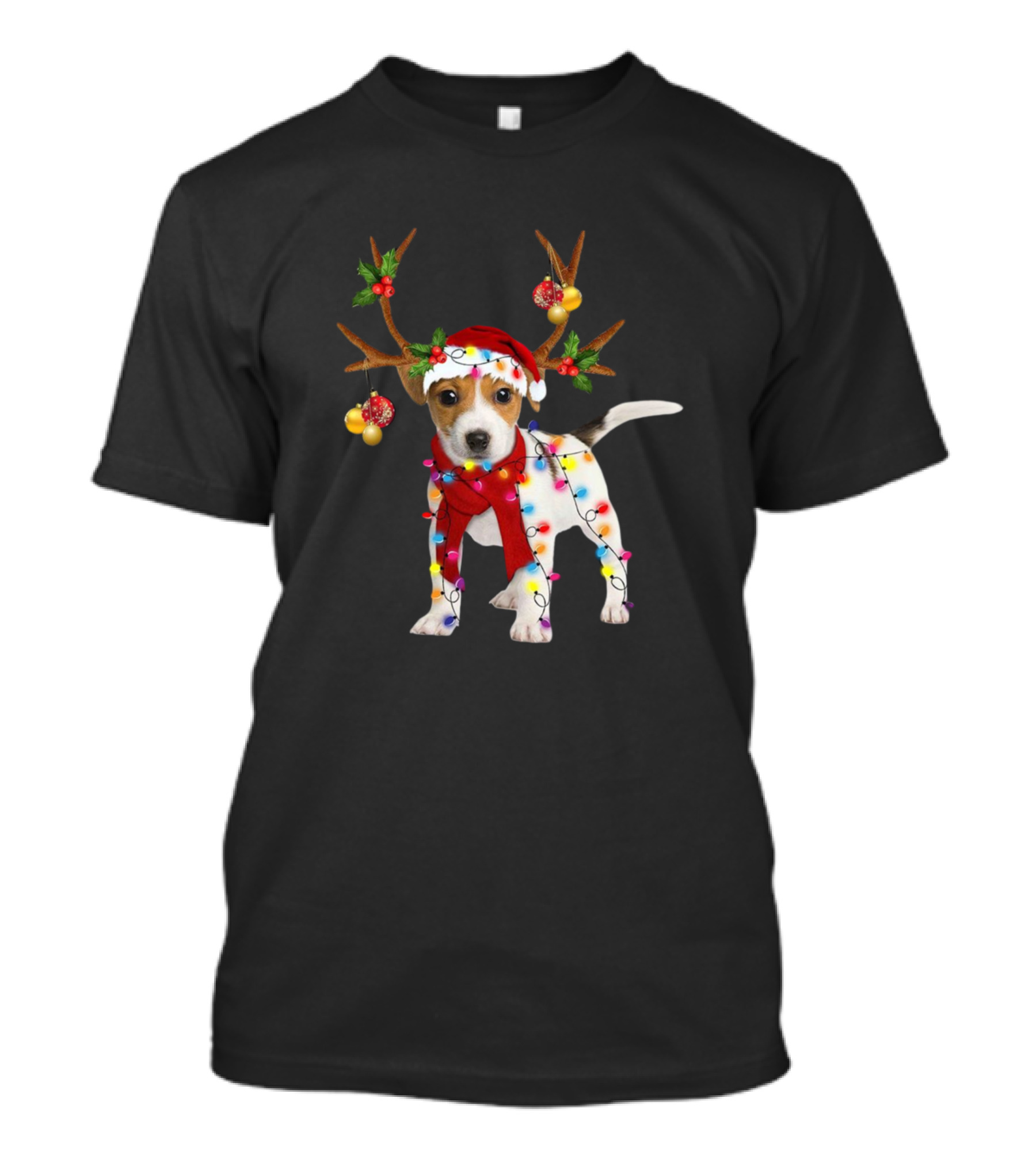Beagle Christmas Reindeer Lights Holiday Puppy T-Shirt