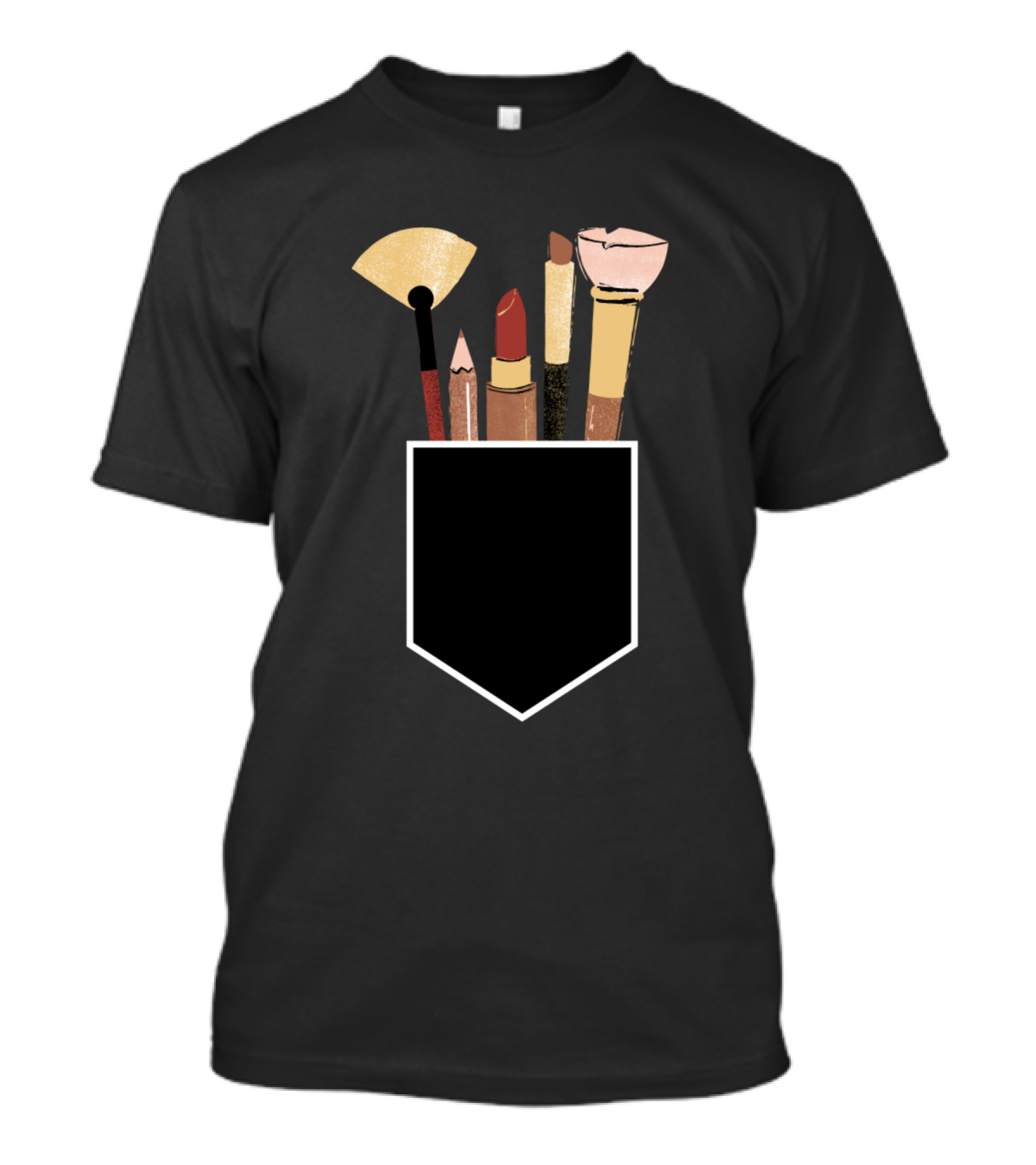Brushes In Pocket: Makeup Tools T-Shirt