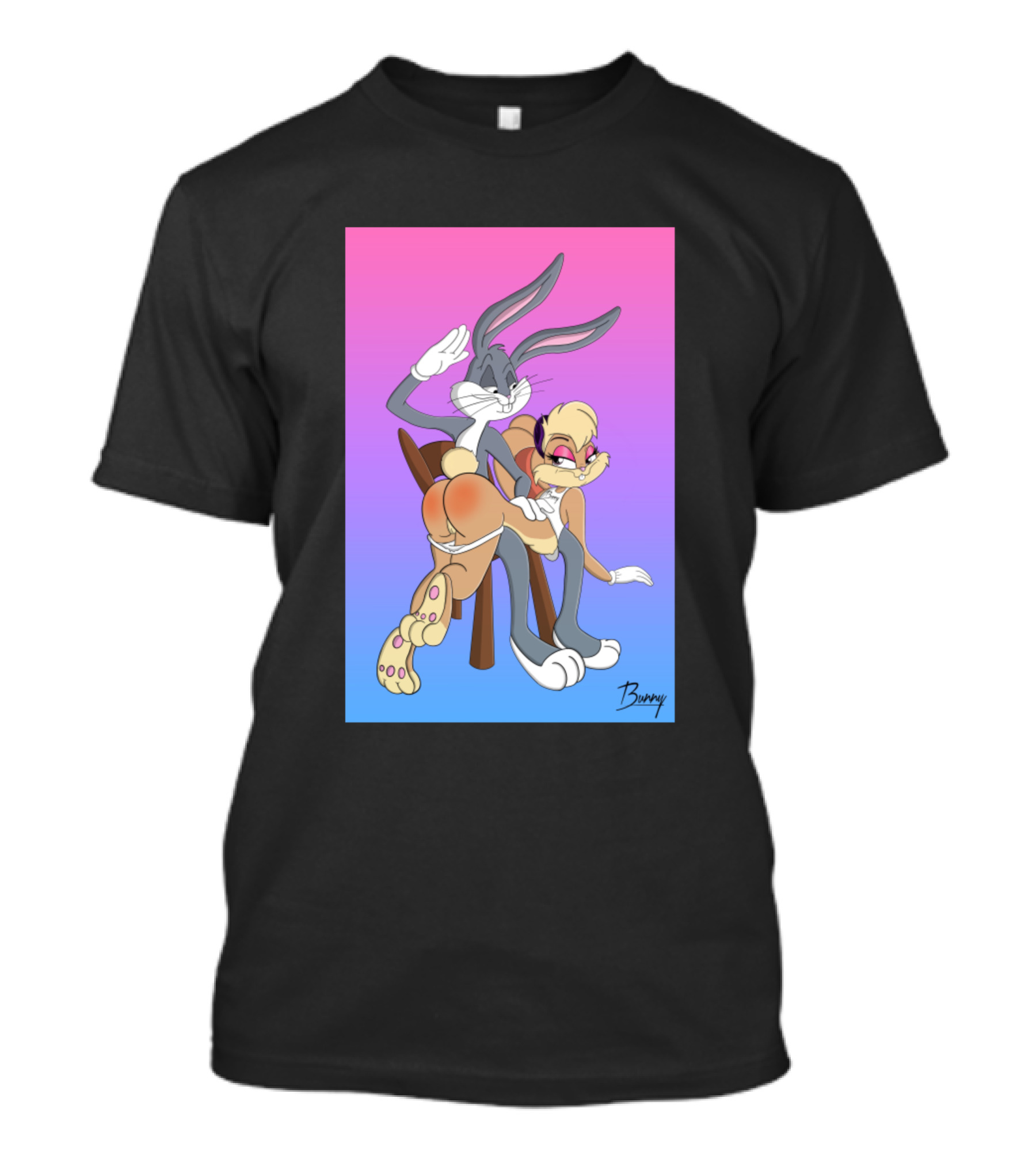 Bugs Bunny Fan Art With Lola Bunny Playful Pose T-Shirt