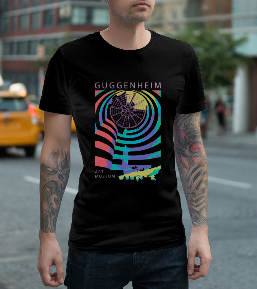 Guggenheim Art Museum Vibrant Spiral Design Cool T-Shirt