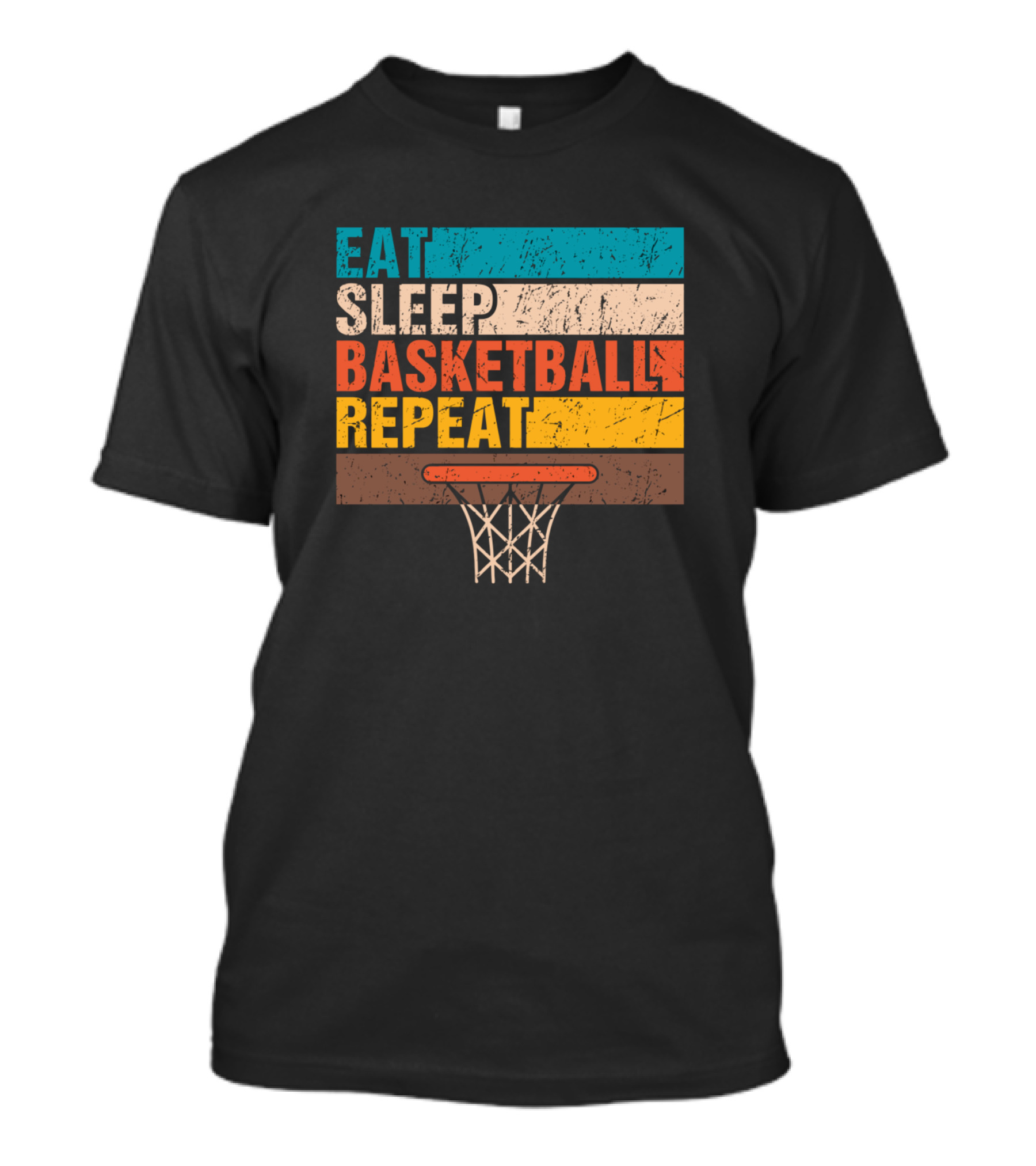 Eat Sleep Basketball Repeat Retro Basketball Youths T-Shirt
