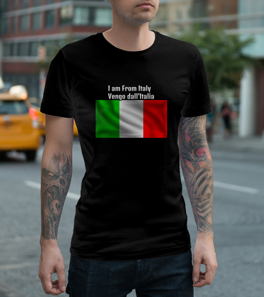 I Am From Italy Vengo Dall'Italia Italian Flag T-Shirt
