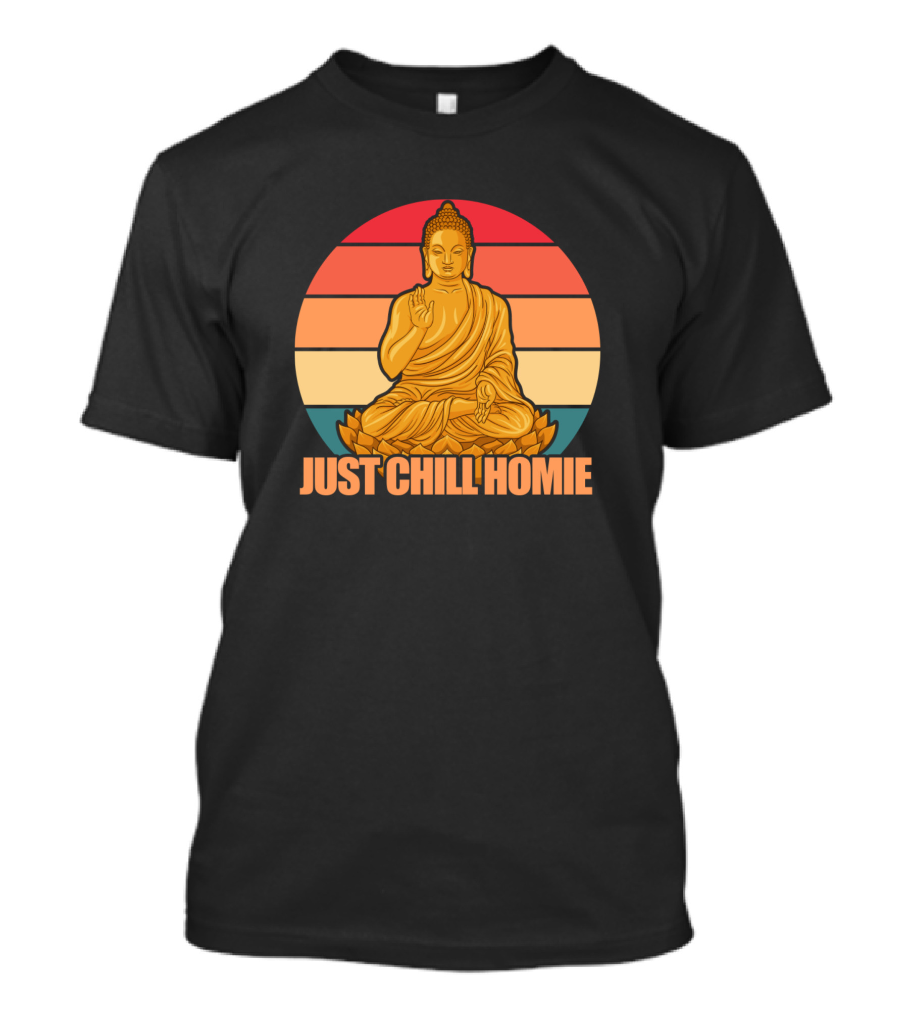 Just Chill Homie Buddha Vintage Sunset T-Shirt