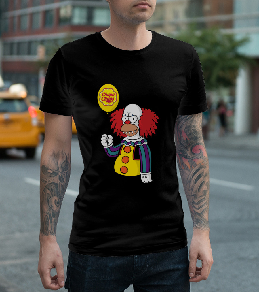 Krusty Clown Horror Chupa Chups Balloon T-Shirt