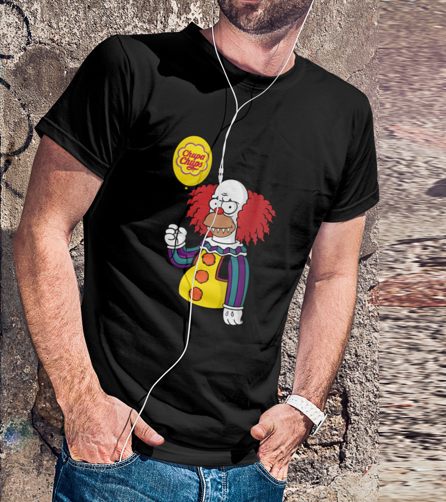 Krusty Clown Horror Chupa Chups Balloon T-Shirt