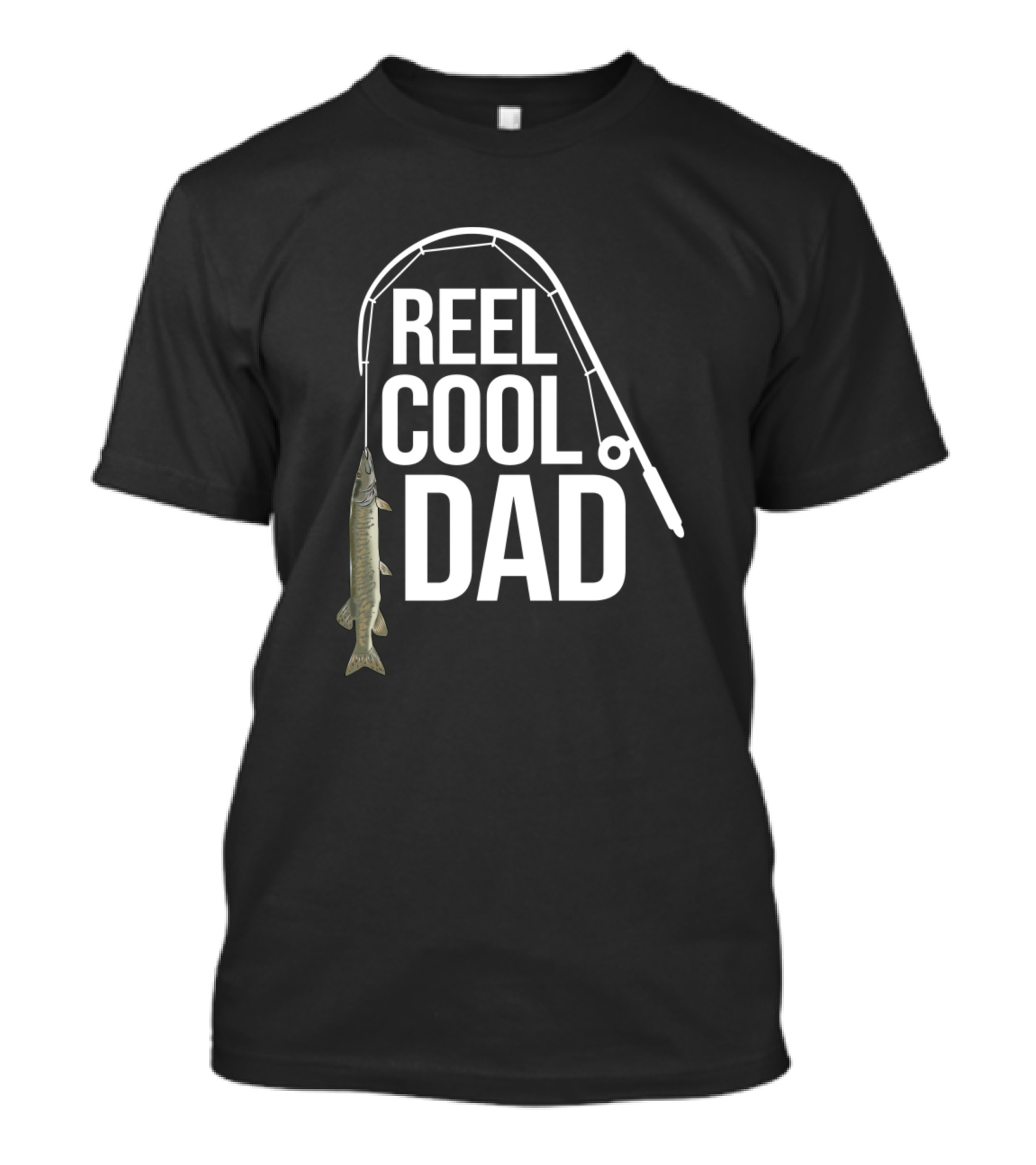 Reel Cool Dad Musky Muskellunge Fishing Rod Father's Day T-Shirt