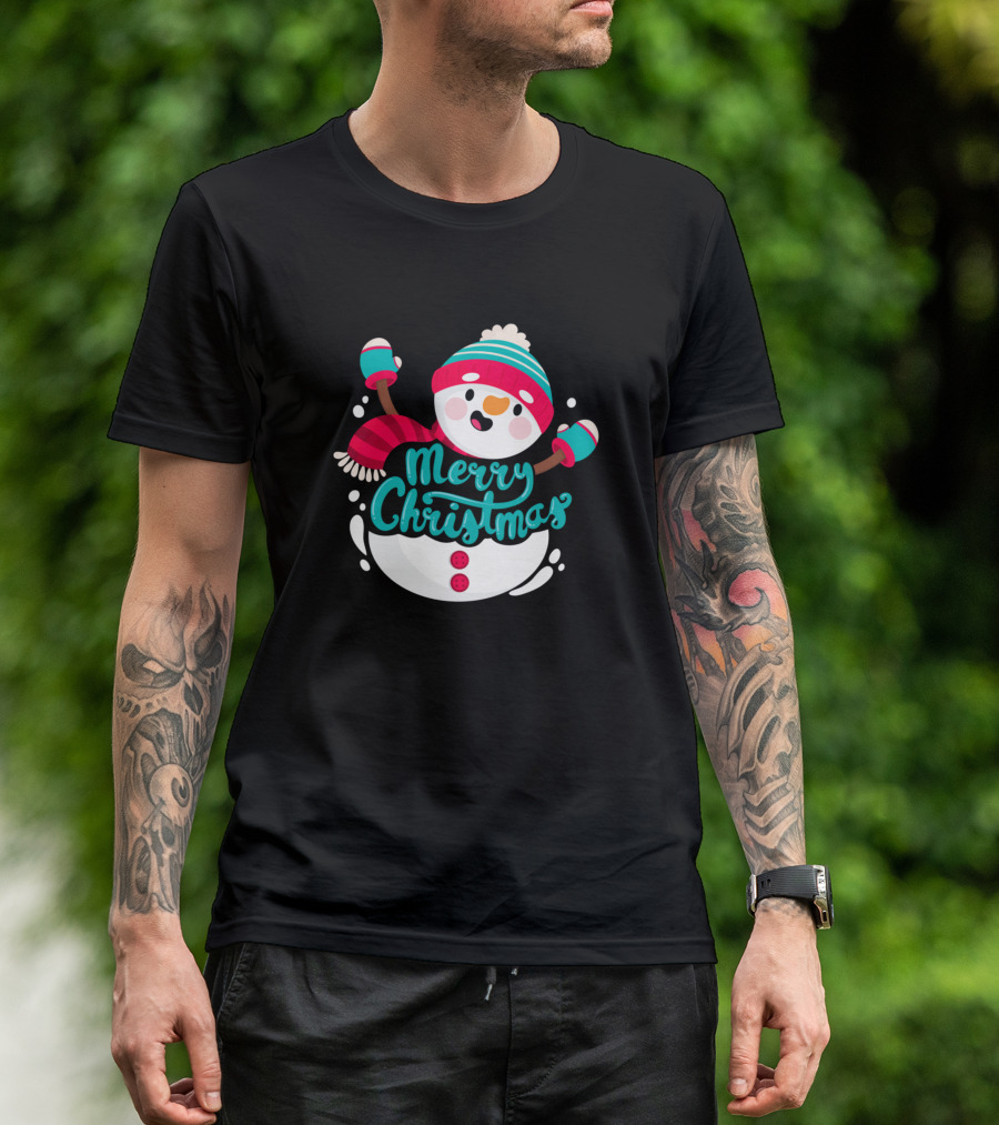Merry Christmas Snowman Winter Holiday T-Shirt