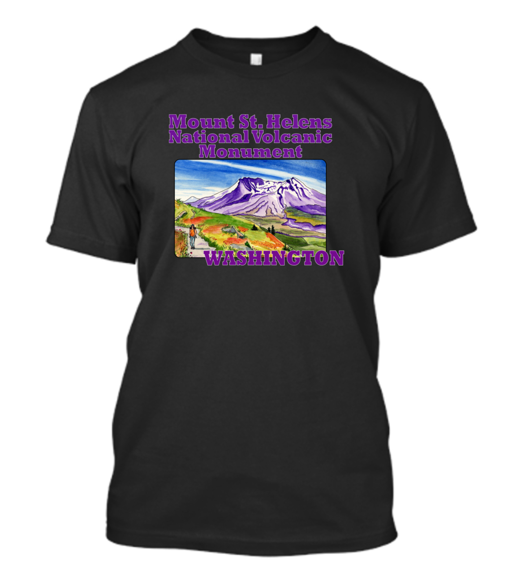 Mount St. Helens National Volcanic Monument Washington Scenic Hiking Trail T-Shirt