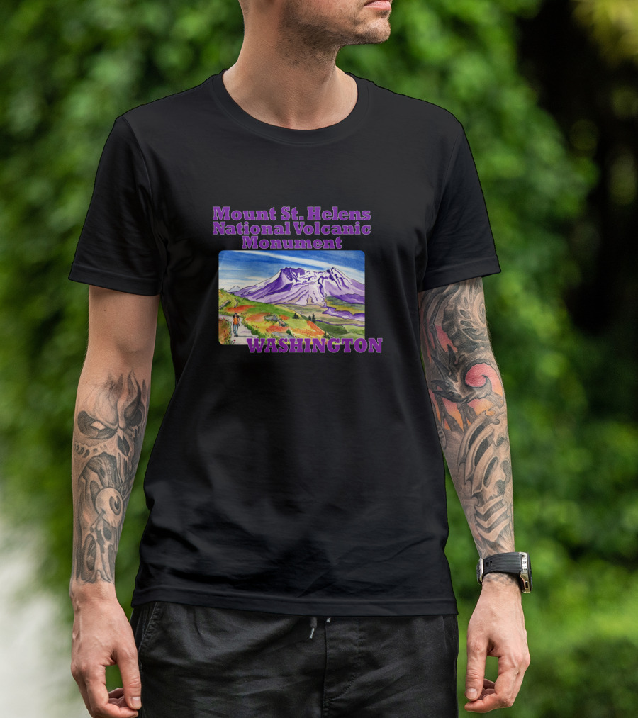 Mount St. Helens National Volcanic Monument Washington Scenic Hiking Trail T-Shirt