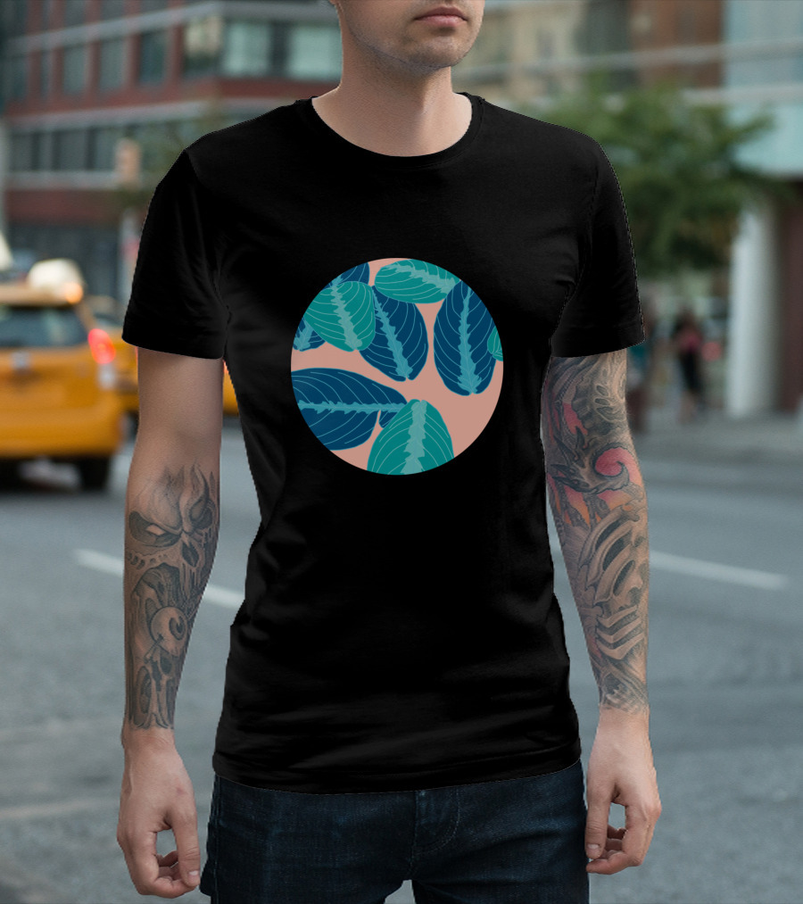 Prayer Plant Circle Tropical Foliage T-Shirt