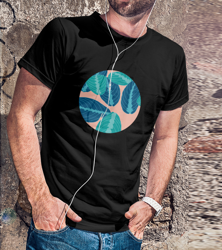 Prayer Plant Circle Tropical Foliage T-Shirt