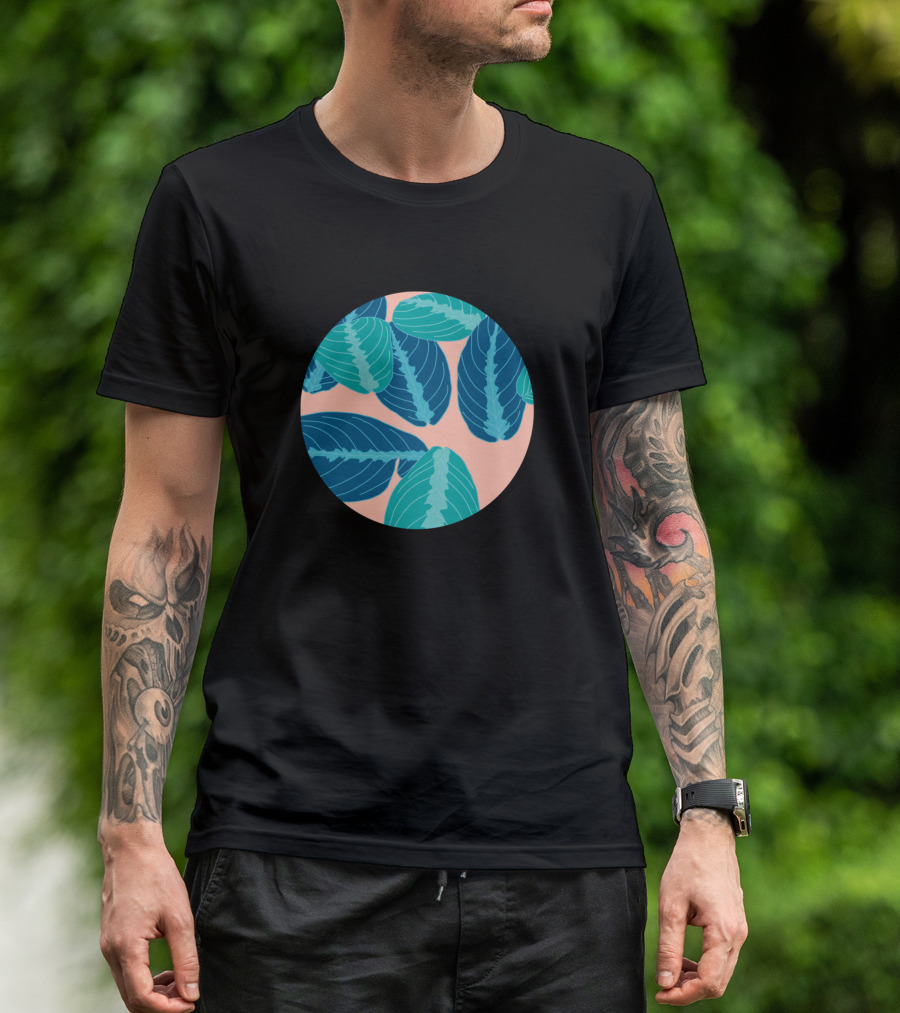 Prayer Plant Circle Tropical Foliage T-Shirt