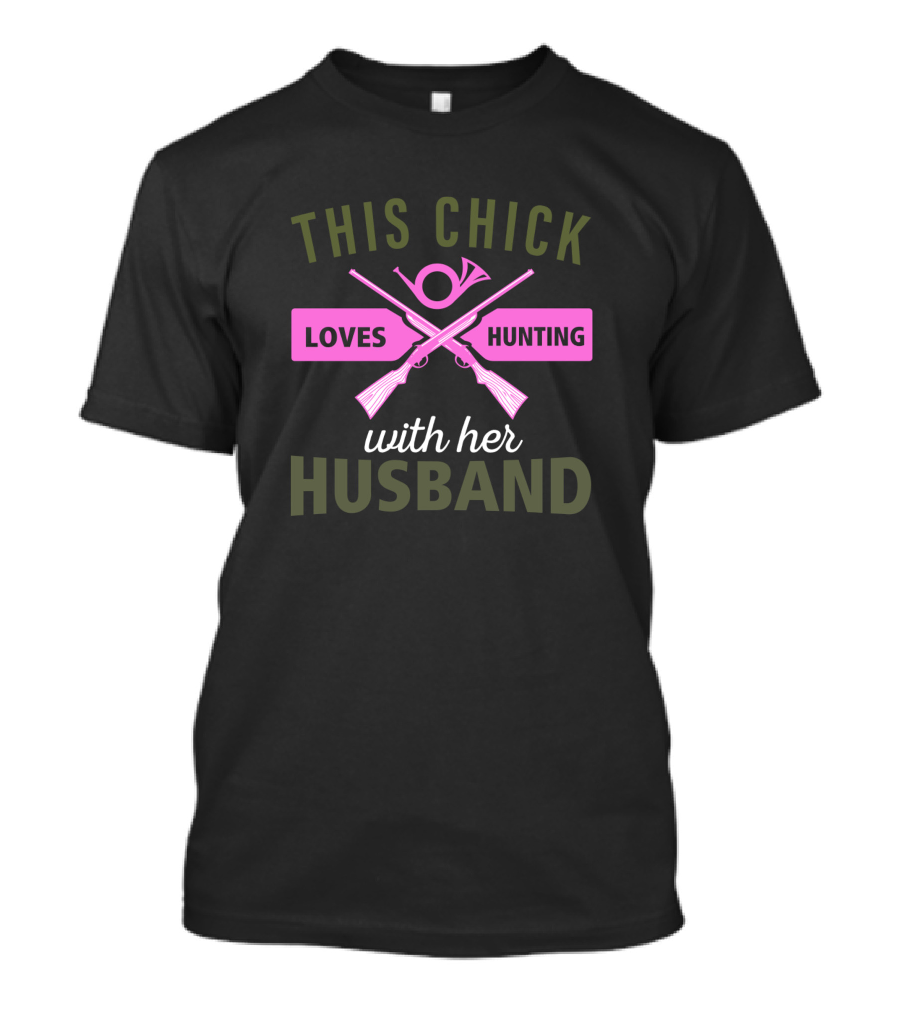This Chick Loves Hunting With Her Husband T-Shirt