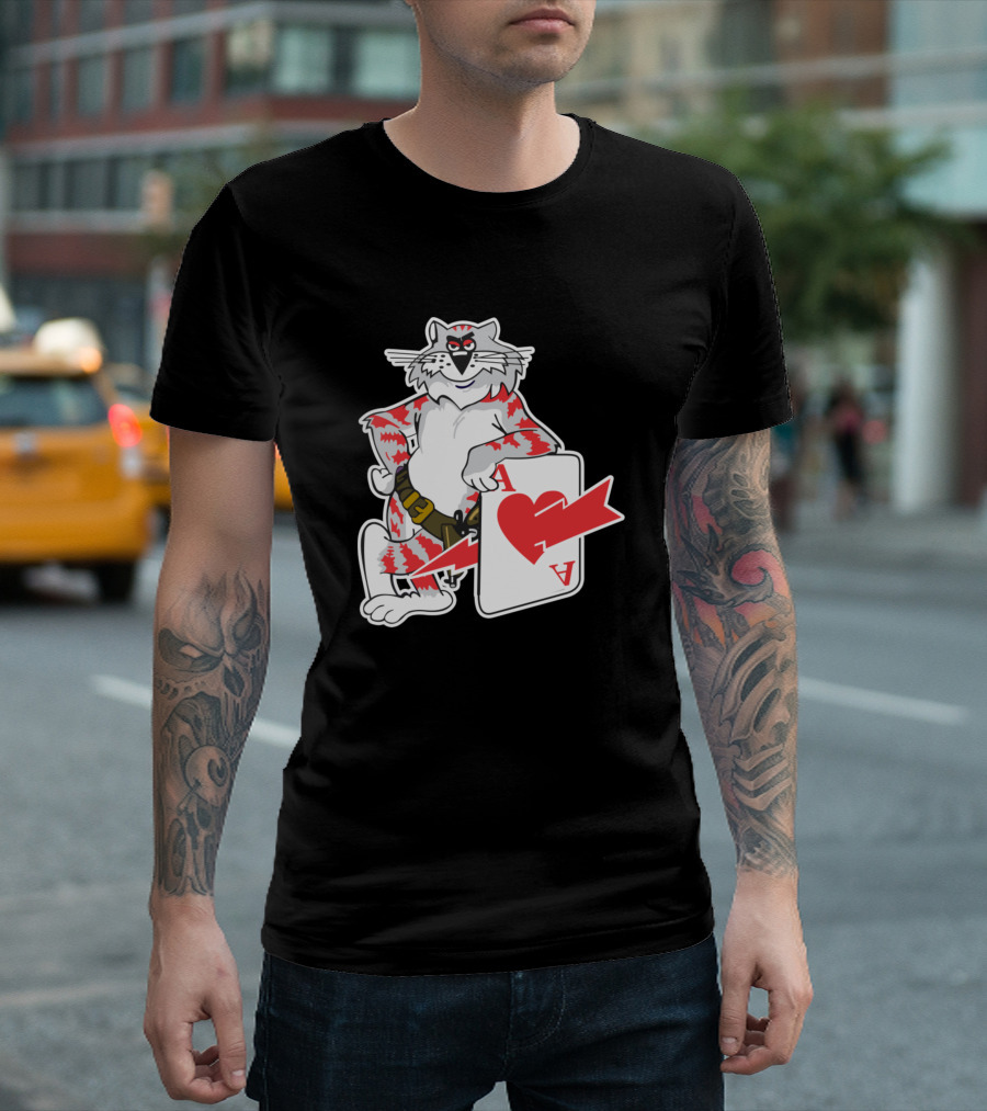 Tomcat Red Lightning Ace of Hearts Card T-Shirt