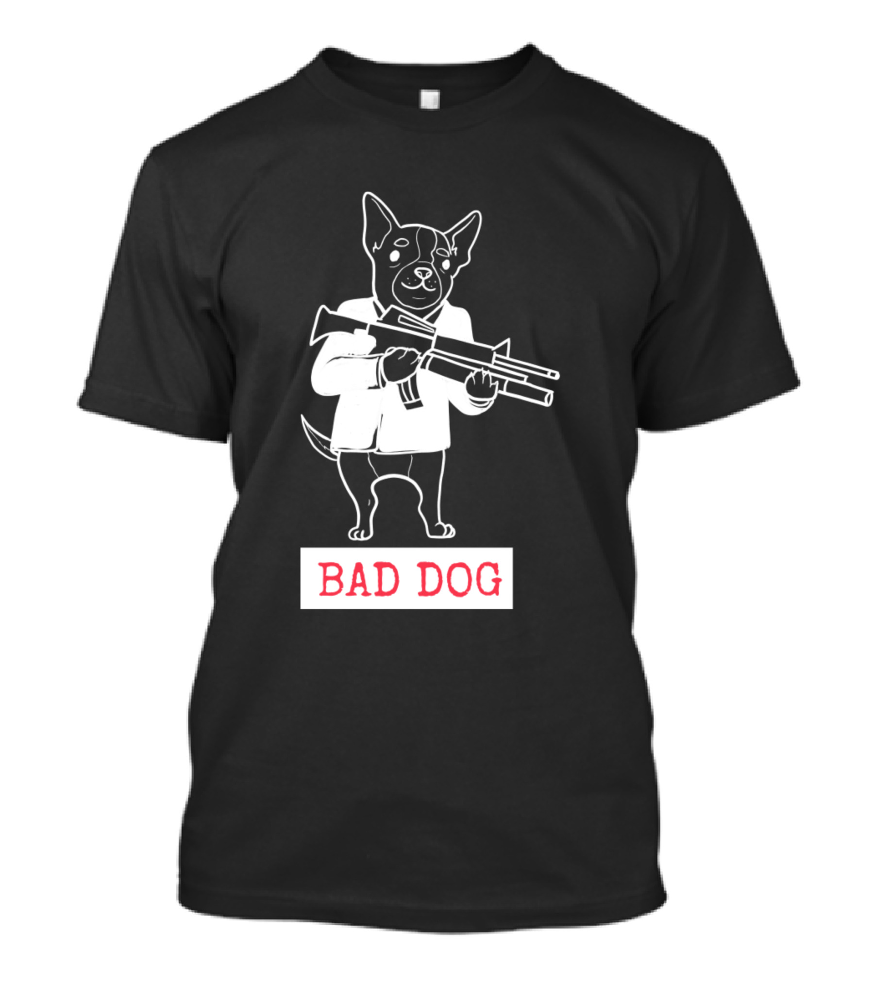 BAD DOG Mafia Chihuahua With Gun T-Shirt