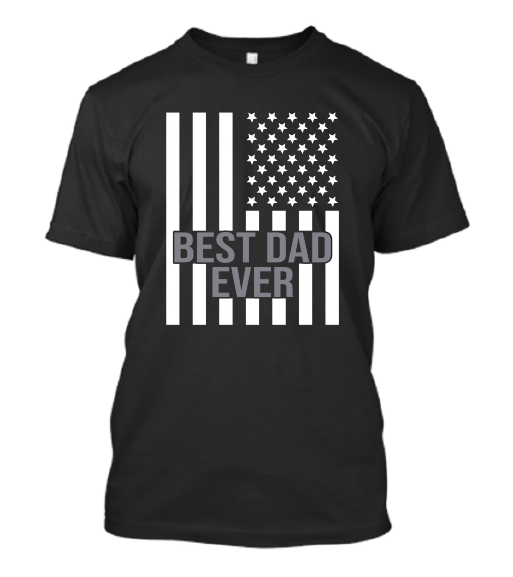 Best Dad Ever USA Flag T-Shirt