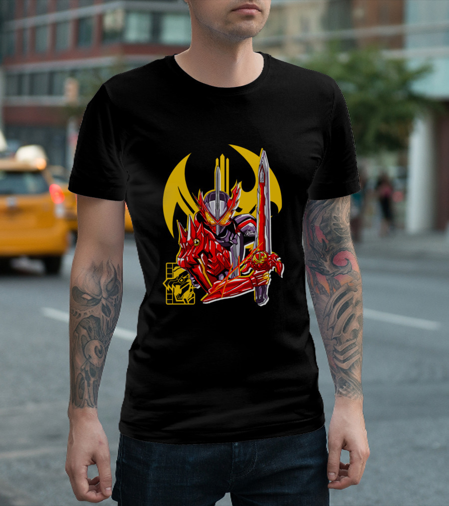 Brave Dragon Saber Kamen Rider Sword Art Fan T-Shirt
