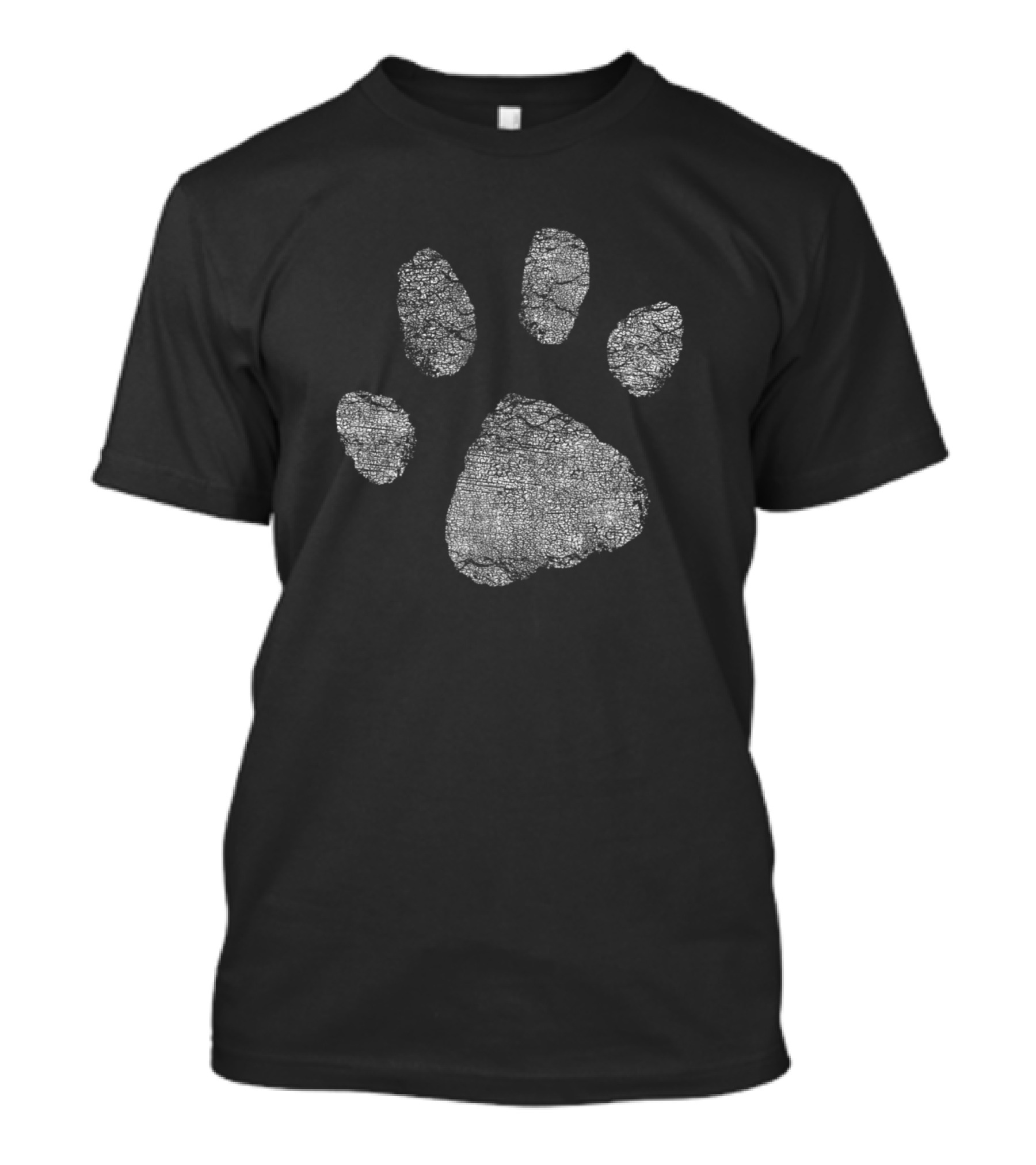 Dog Mom Distressed Paw Print Women Men Dog Pawprint T-Shirt