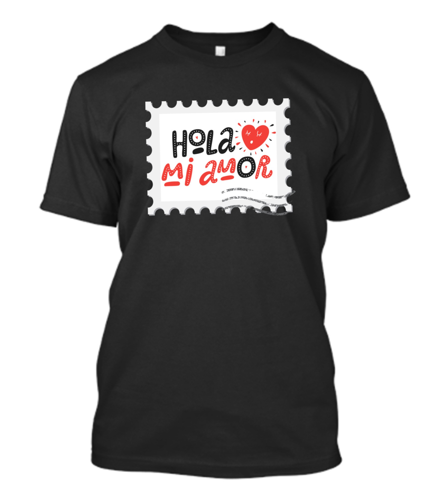 Hola Mi Amor Stamp Heart T-Shirt