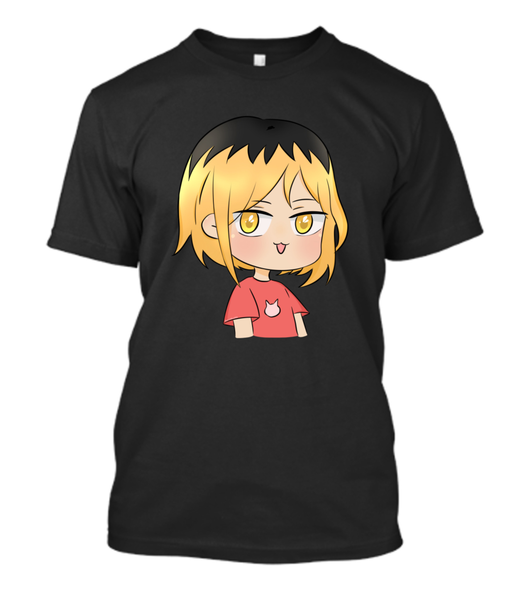 Kenma Kozume Chibi Cute Cat Shirt Design Fan Art Haikyuu Anime Character T-Shirt