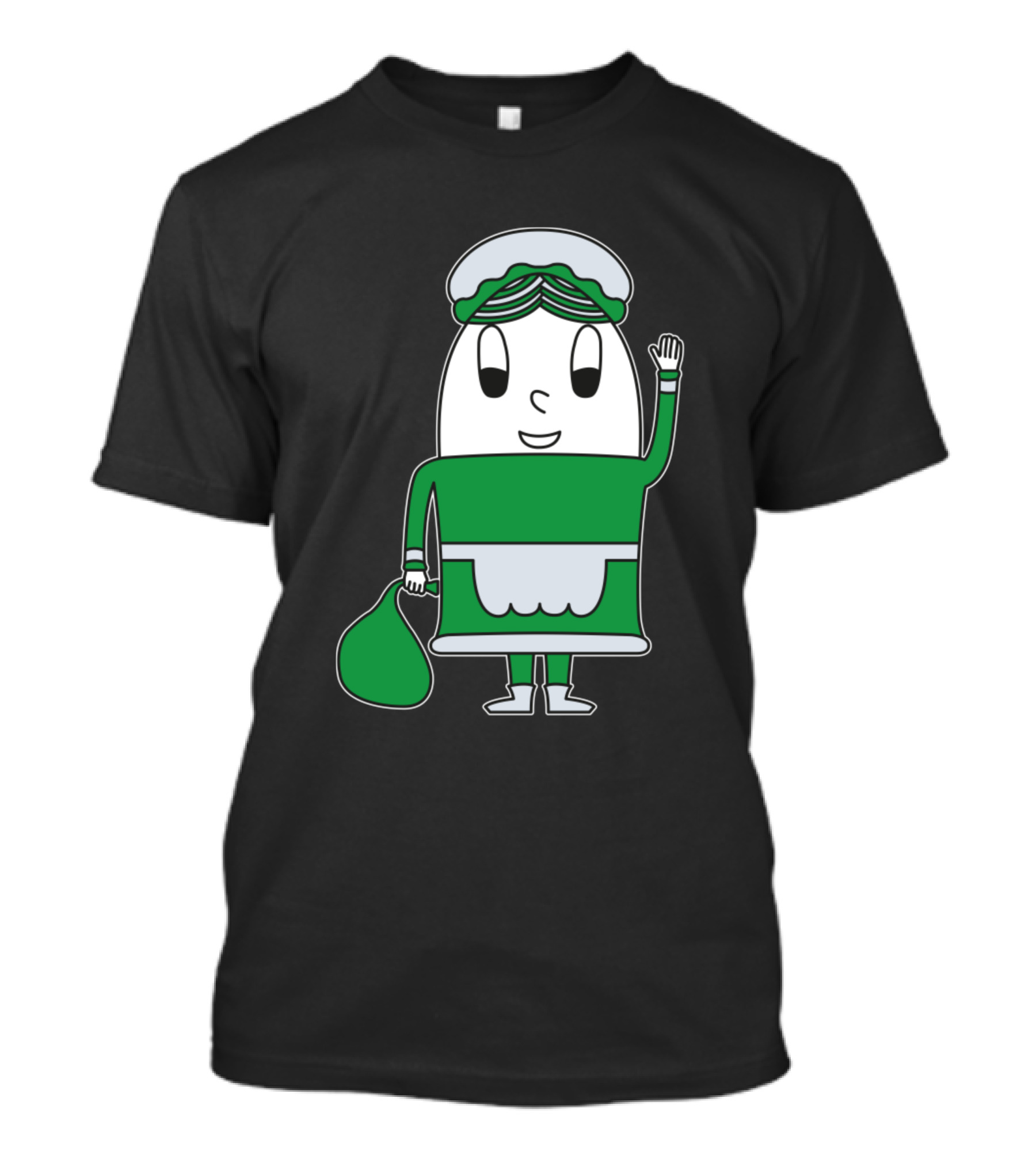 Mrs Santa Claus Egg Waving Holiday Character T-Shirt