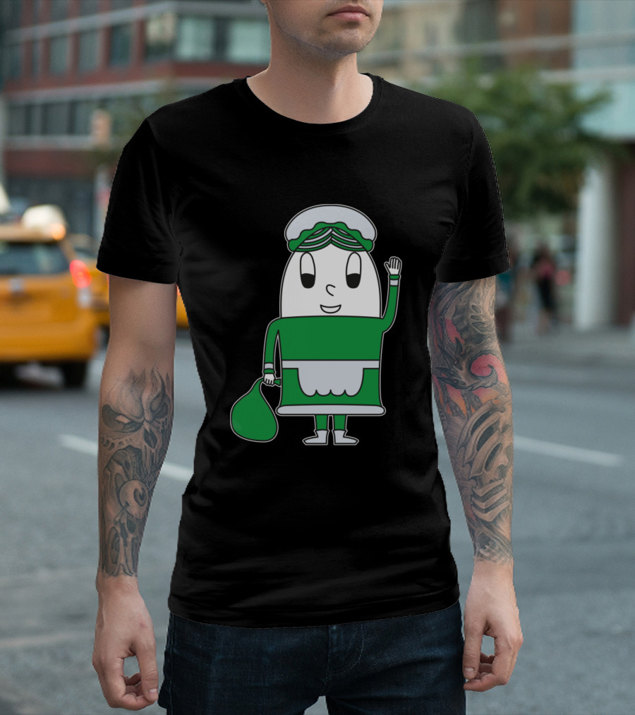 Mrs Santa Claus Egg Waving Holiday Character T-Shirt