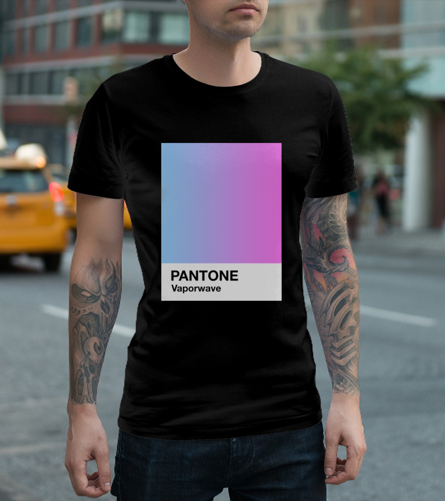 PANTONE Vaporwave Aesthetic Gradient Blue Pink T-Shirt
