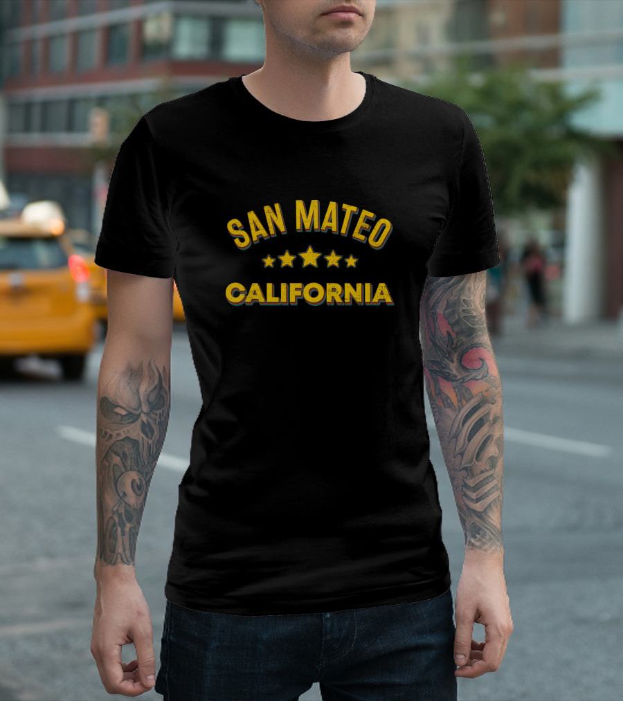 San Mateo California Star T-Shirt