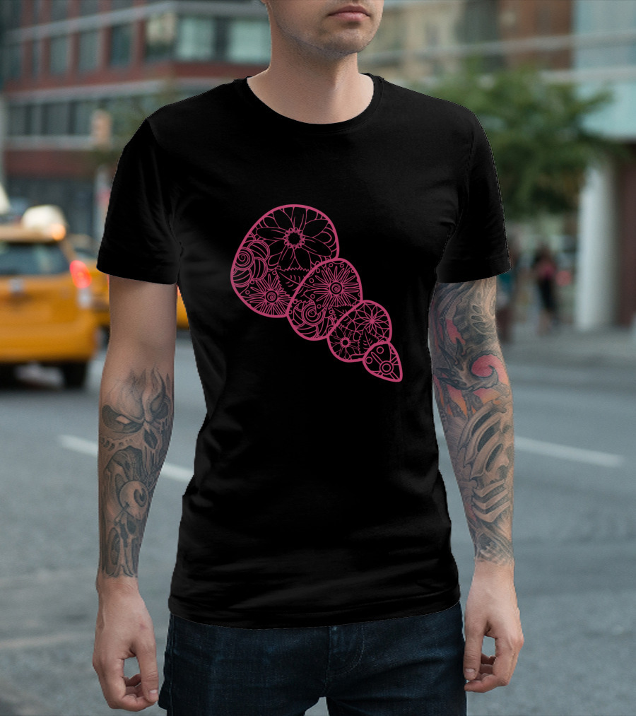 Sea Shell Zentangle Flowers T-Shirt