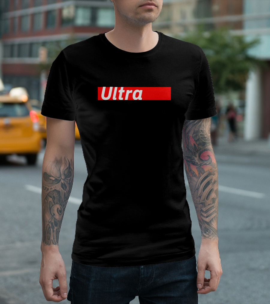 Ultra Brand Line By M2mdoh Red Box Text T-Shirt