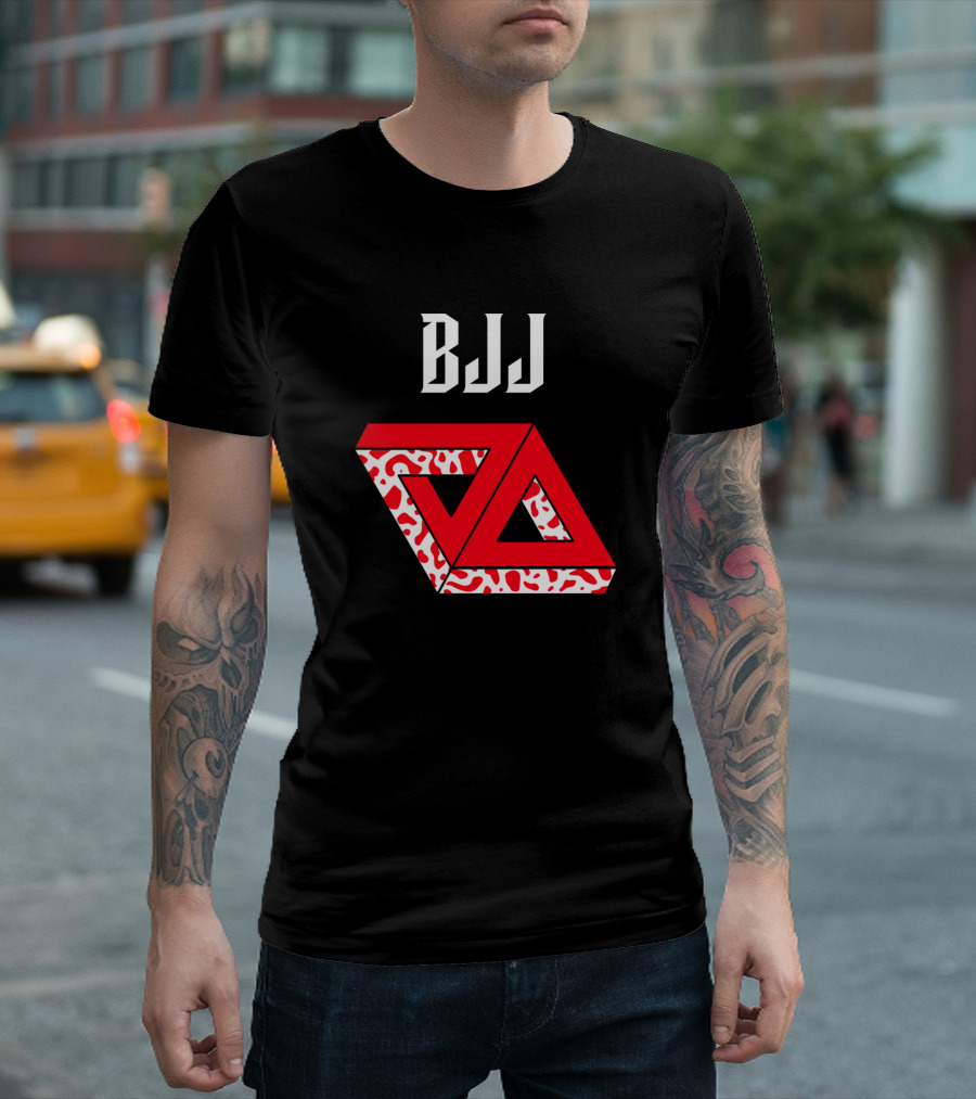BJJ Trippy Triangle Red Geometric T-Shirt