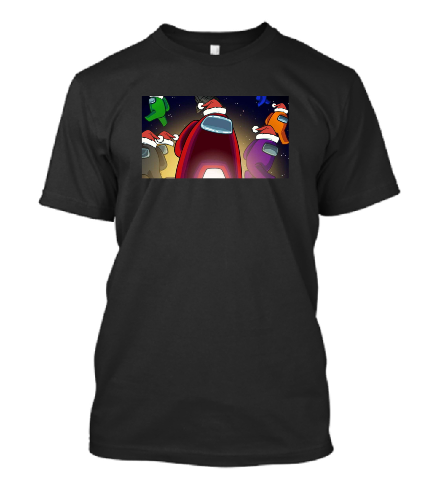 Christmas Among Us Santa Hats Crewmates T-Shirt