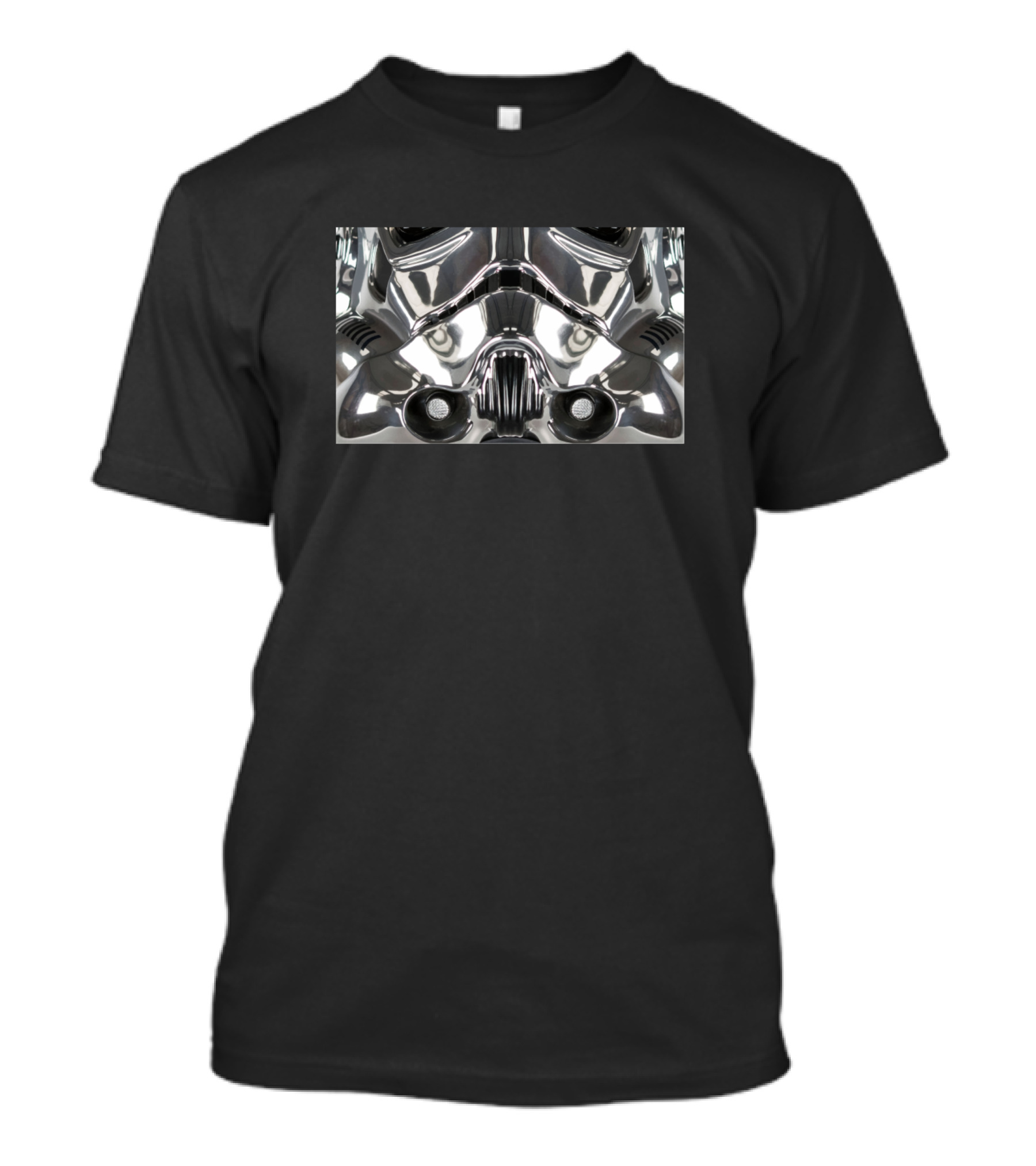 Cool Silver Space Trooper Face T-Shirt