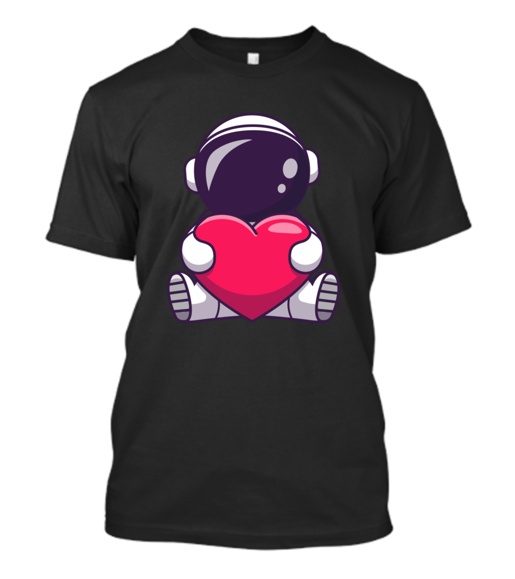 Cute Astronaut Holding Heart T-Shirt
