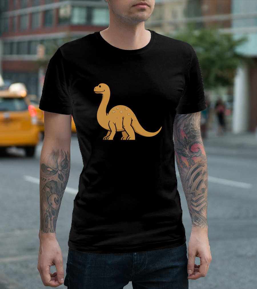 Cuteforkids Brontosaurus Cute Dinosaur Children's Fashion T-Shirt